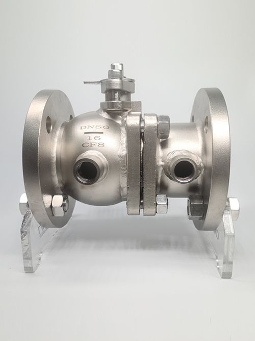 分體兩段式保溫夾套球閥